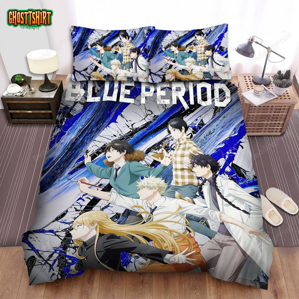 Blue Period Anime Poster Bed Sheets Duvet Cover Bedding Set