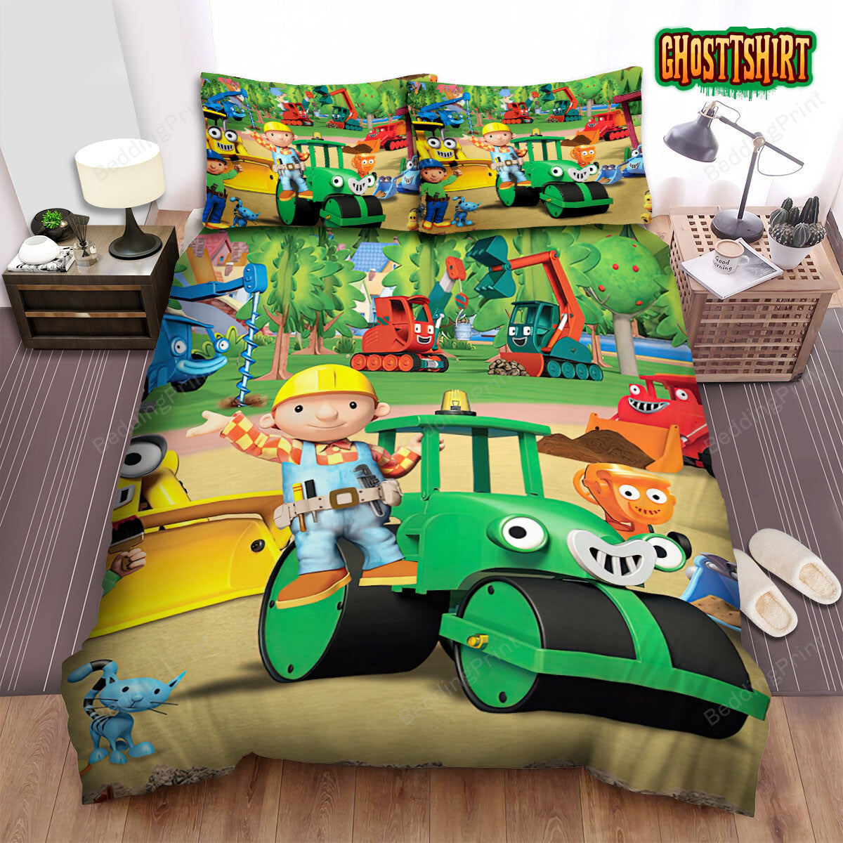 Bob The Builder All Characters Bed Sheets Spread Duvet Cover Bedding Set