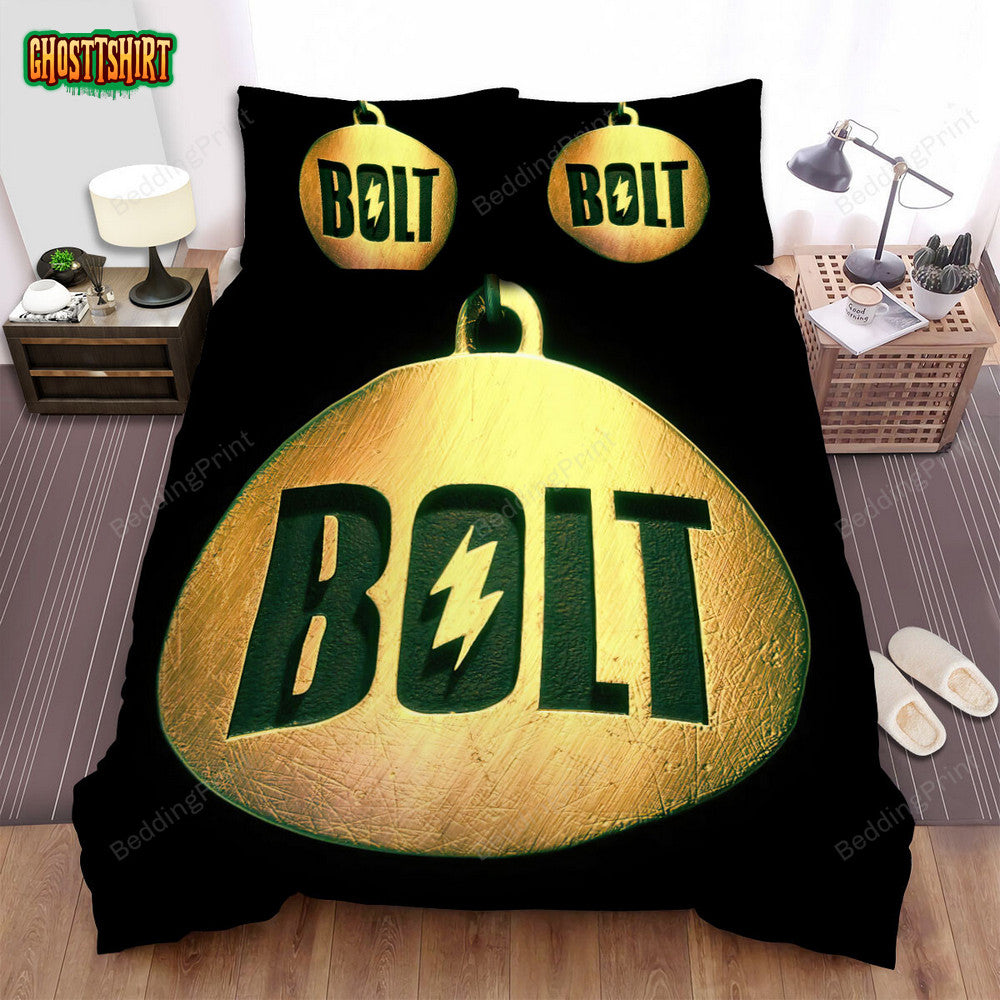 Bolt (2008) Necklace Movie Poster Bed Sheets Duvet Cover Bedding Set