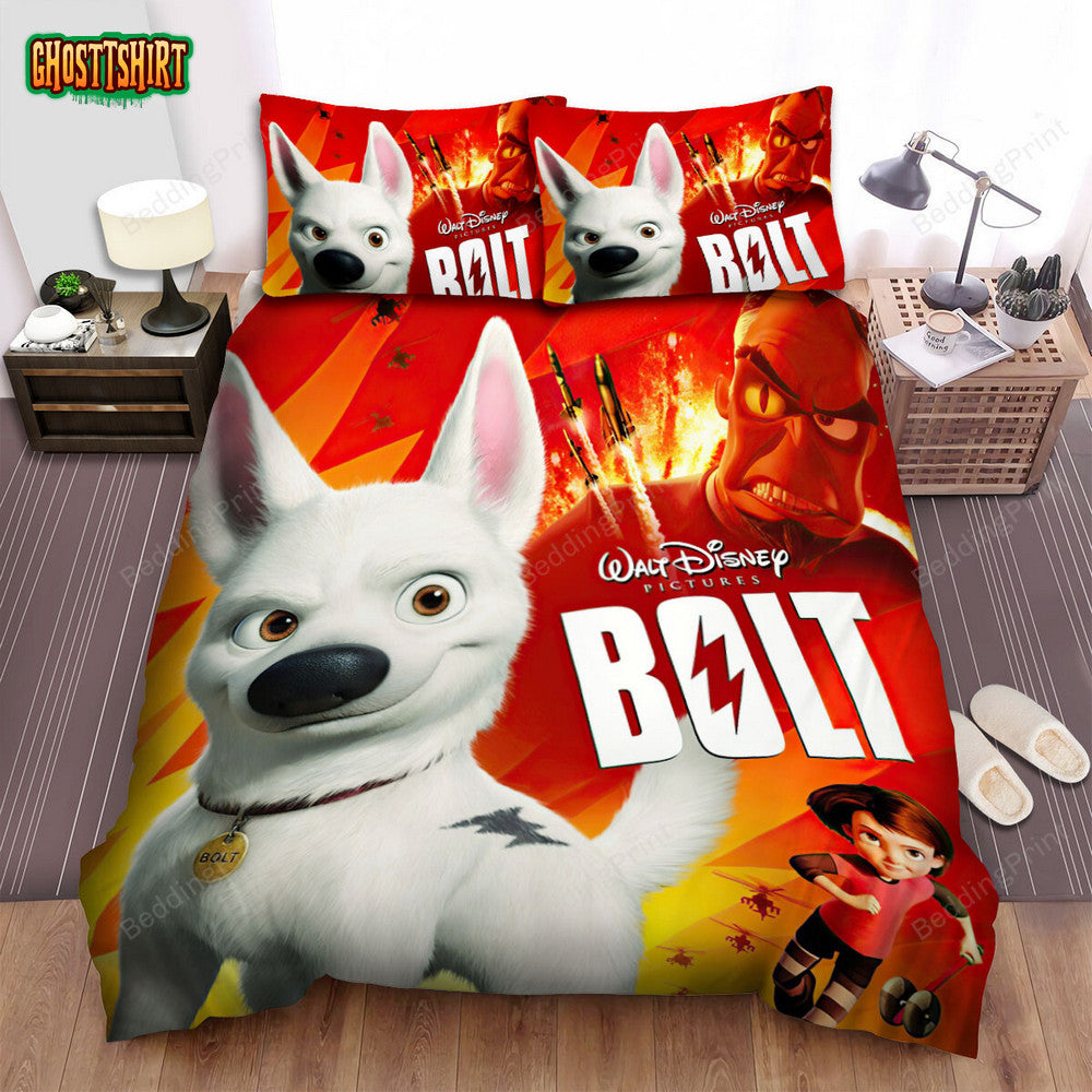Bolt (2008) Picture Movie Poster Bed Sheets Duvet Cover Bedding Set