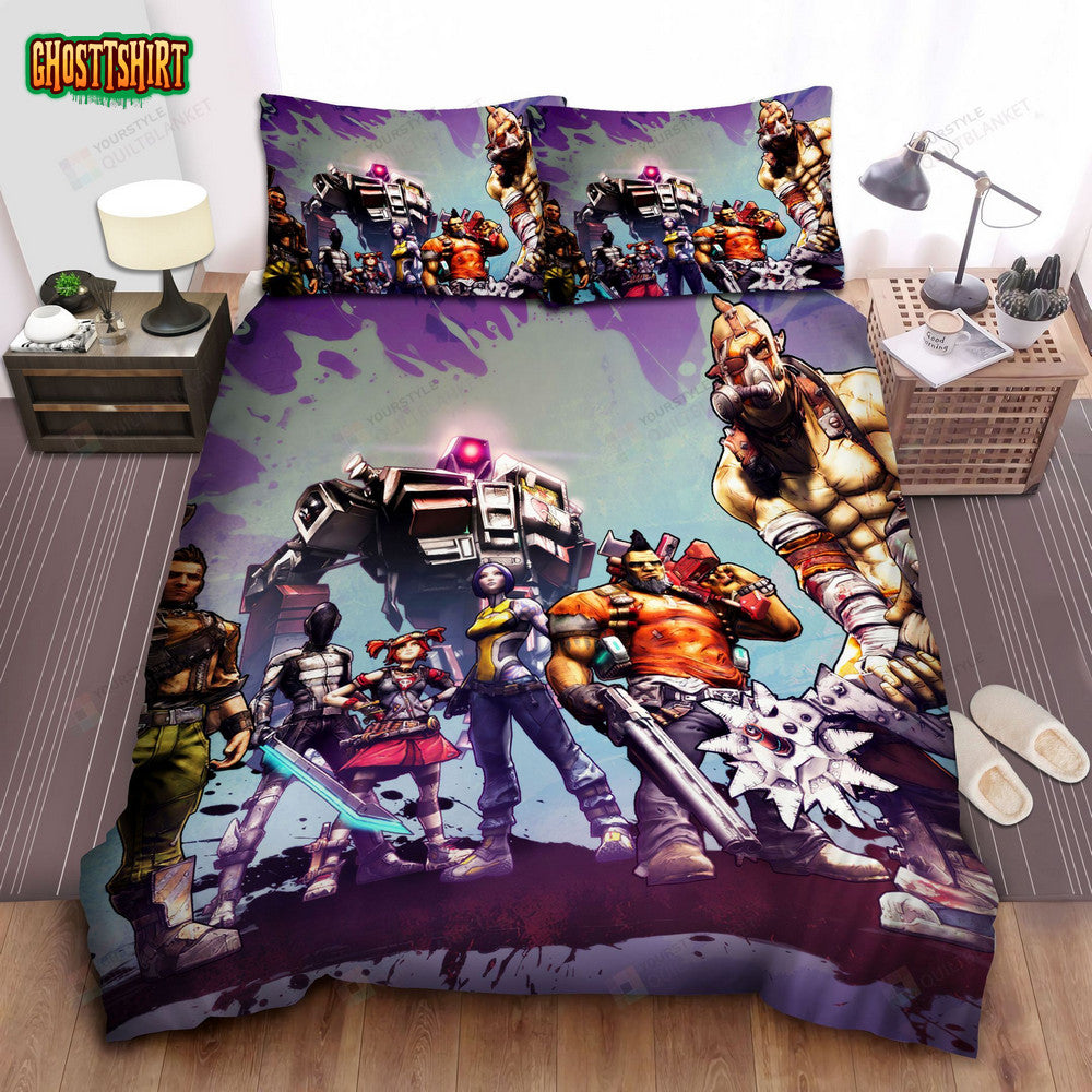 Borderlands 2 Characters In Digital 3D Art Bed Sheets Spread Comforter Duvet Cover Bedding Set