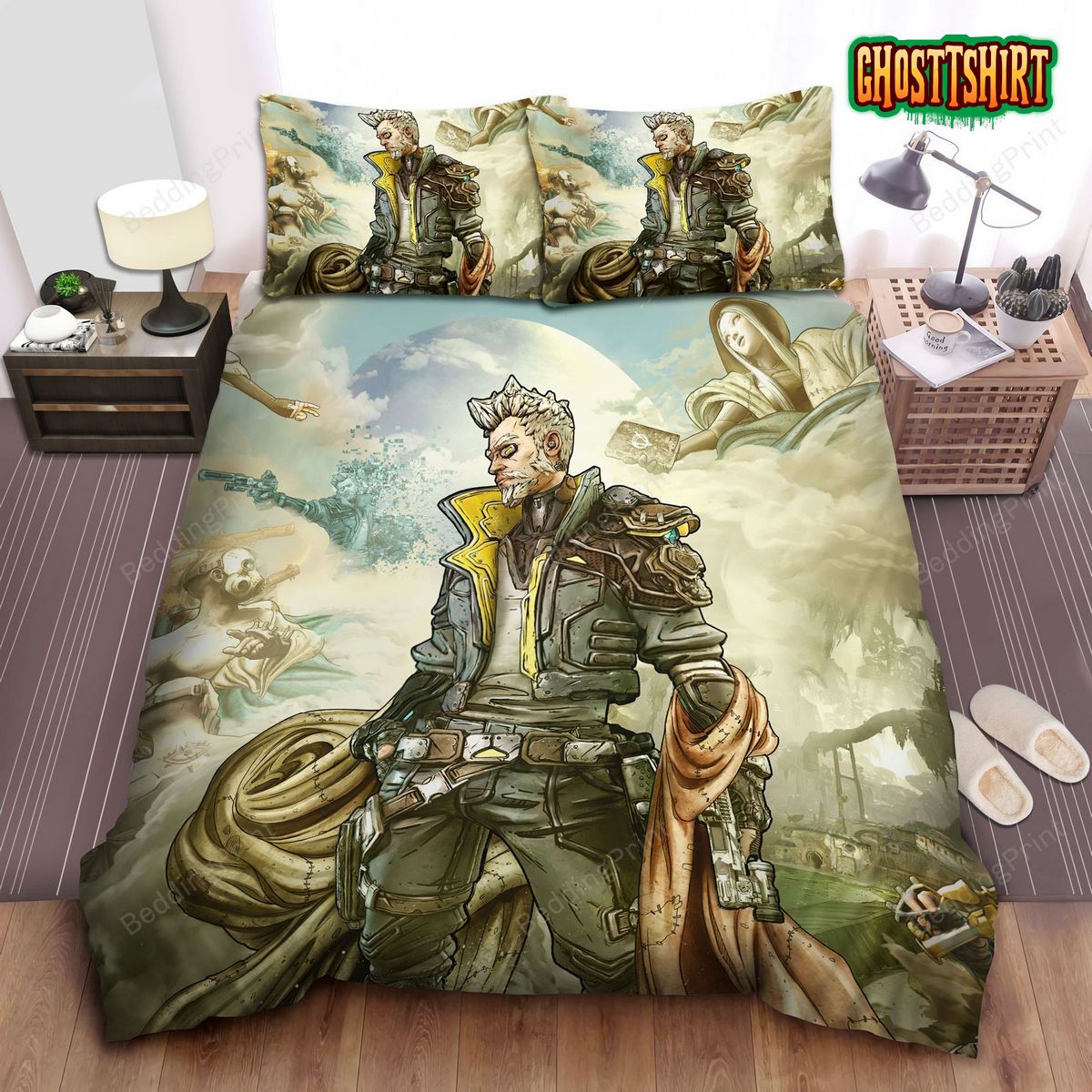 Borderlands Zane The Operative Digital Portrait Bed Sheets Duvet Cover Bedding Set