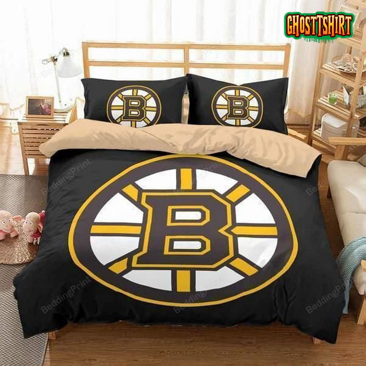 Boston Bruins Duvet Cover Bedding Set