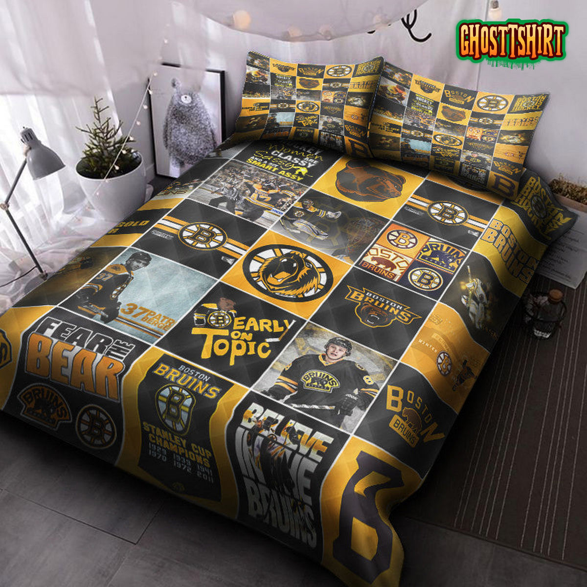Boston Bruins Hockey V1 Bedding Set