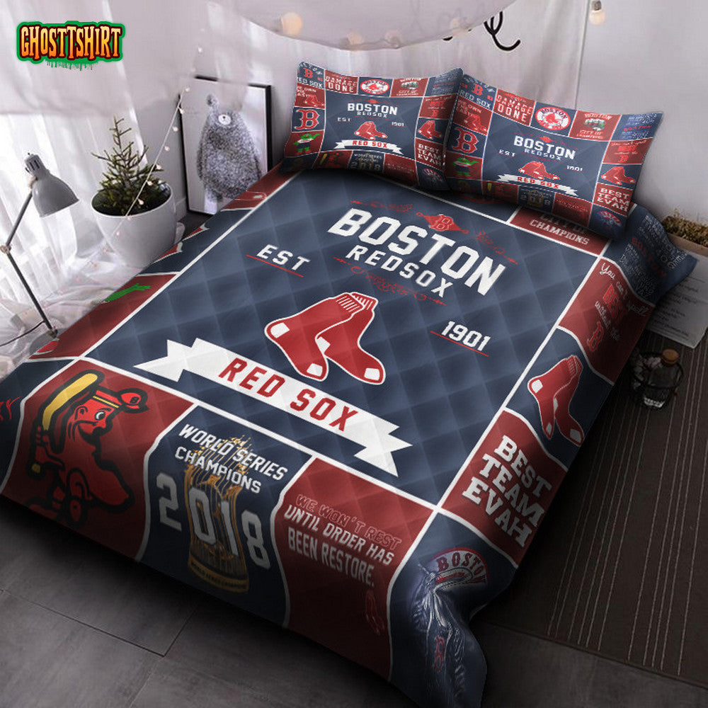 Boston Red Sox V3 Quilt Bed Set