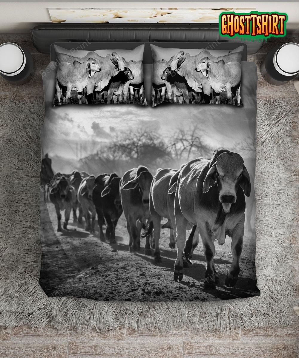 Brahman Cattle Bed Sheets Spread Duvet Cover Bedding Set