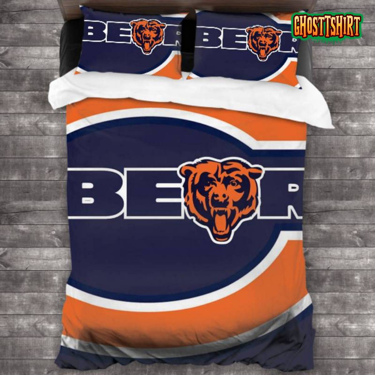 Breathable Chicago Bears Logo Bedding Set