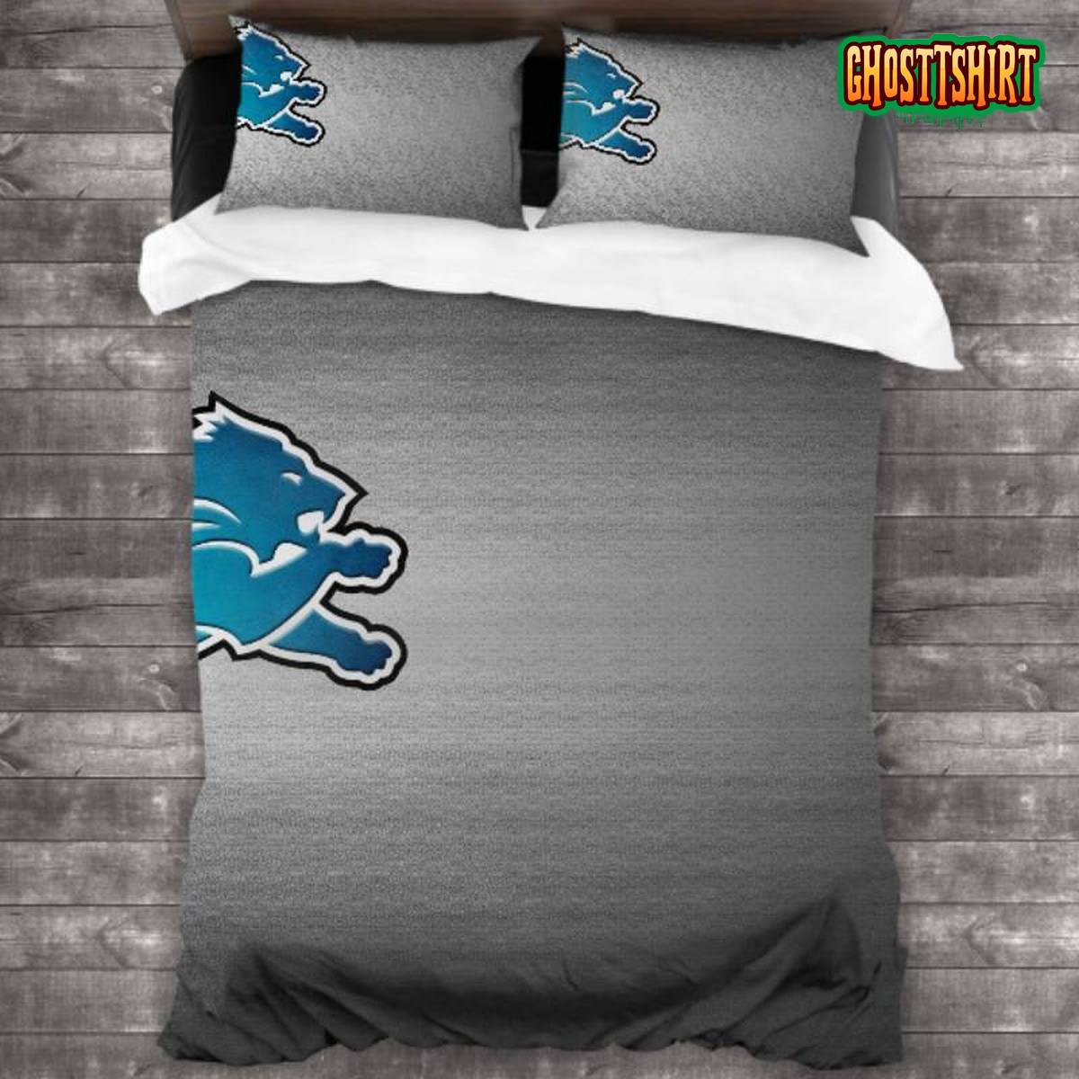 Breathable Detroit Lions Logo Bedding Set