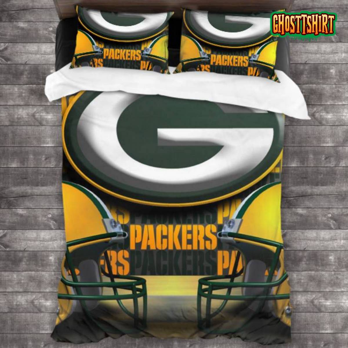 Breathable NFL Green Bay Packers Logo Bedding Set