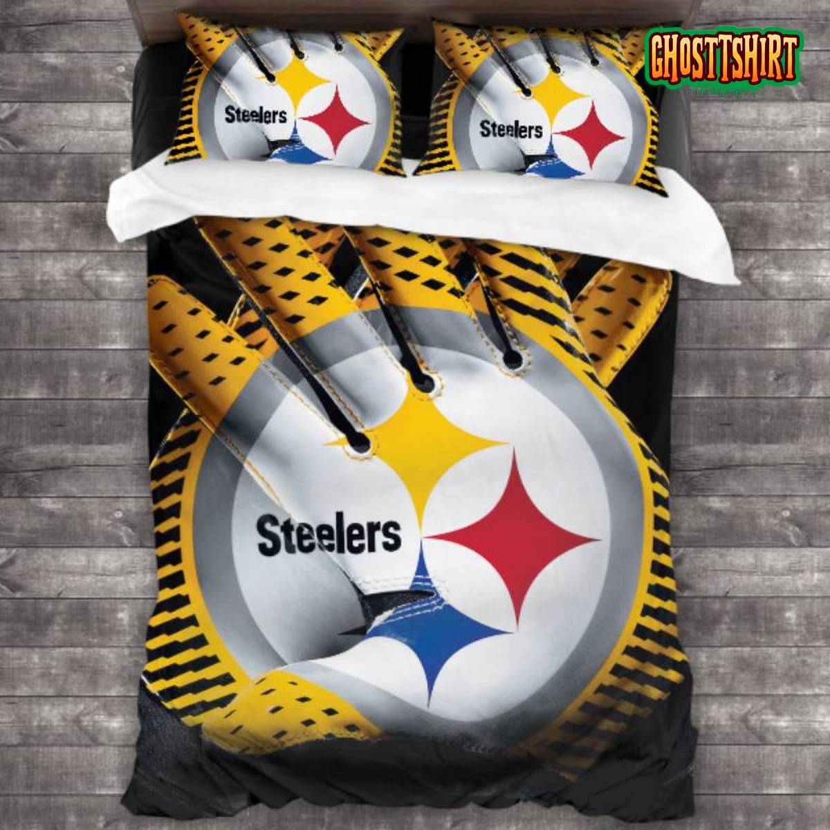 Breathable Pittsburgh Steelers Logo Bedding Set