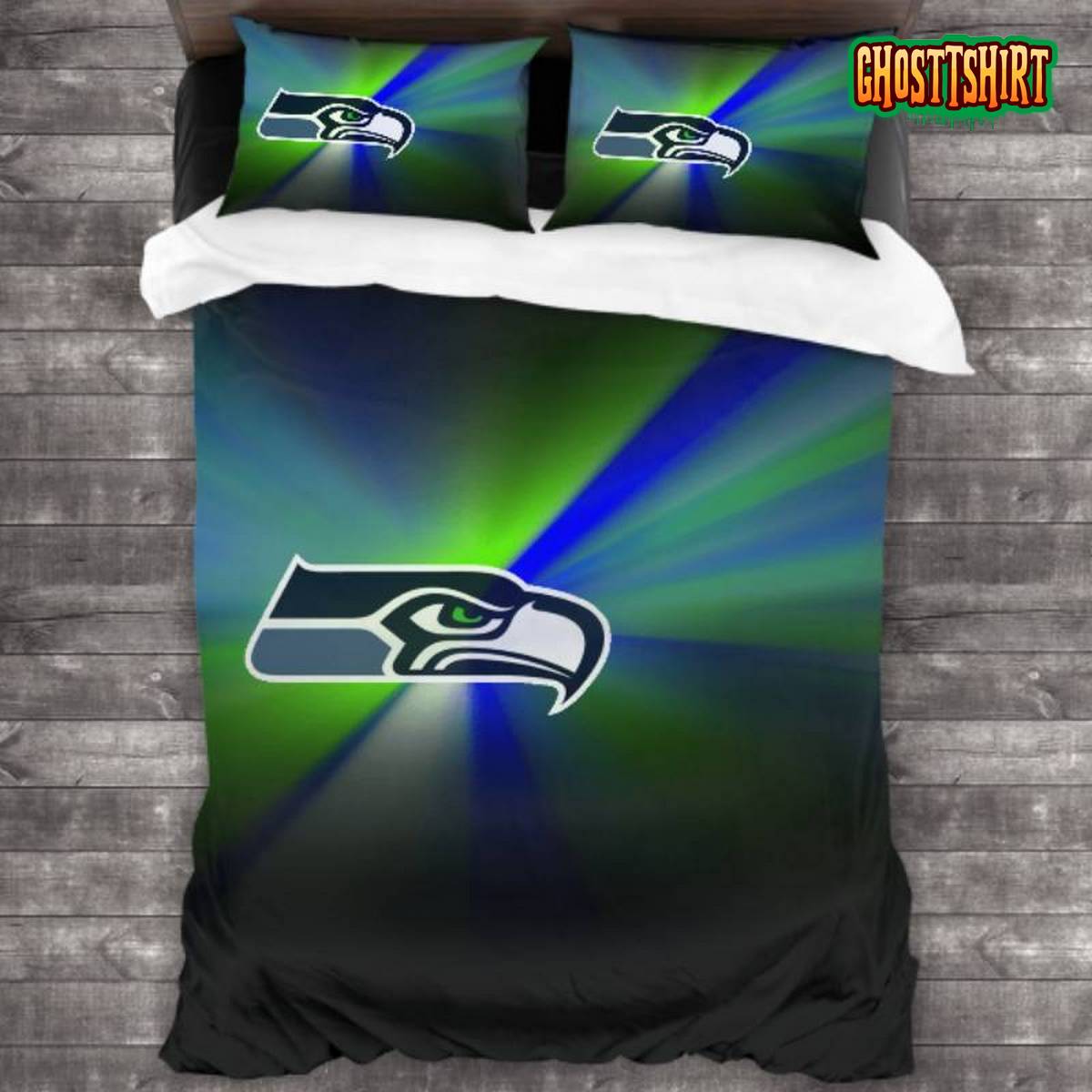 Breathable Seattle Seahawks Logo Bedding Set
