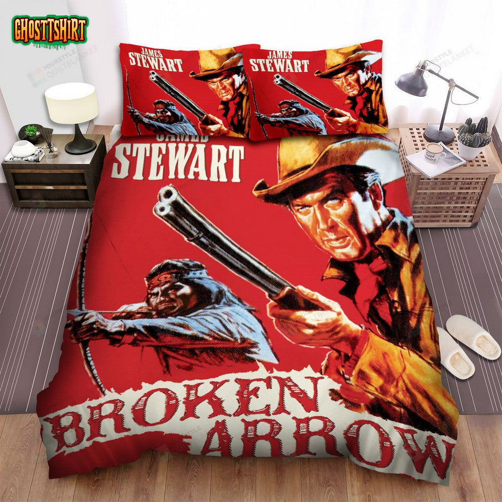 Broken Arrow Movie Poster 2 Bed Sheets Spread Comforter Duvet Cover Bedding Set