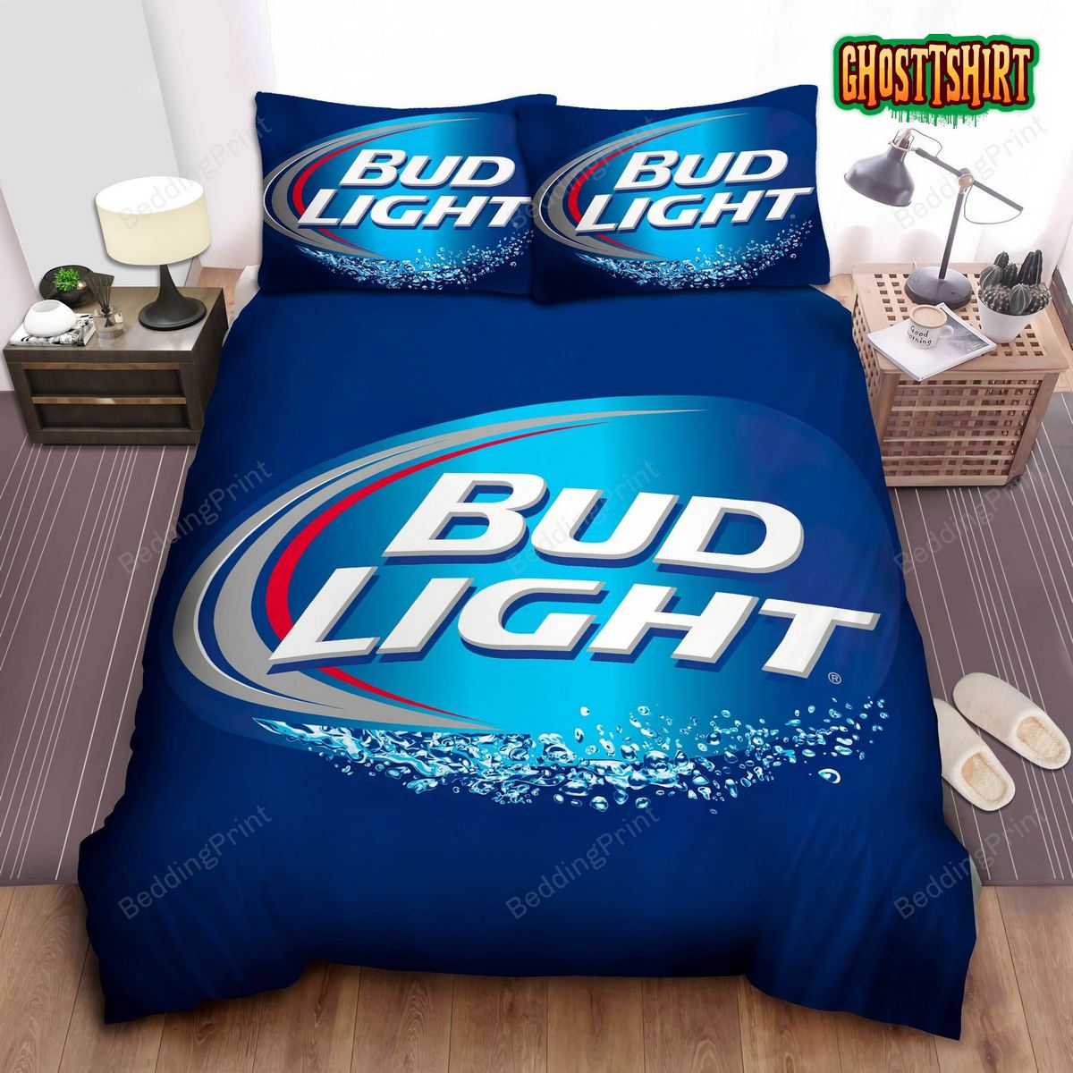 Bud Light Symbol Bed Sheets Duvet Cover Bedding Set
