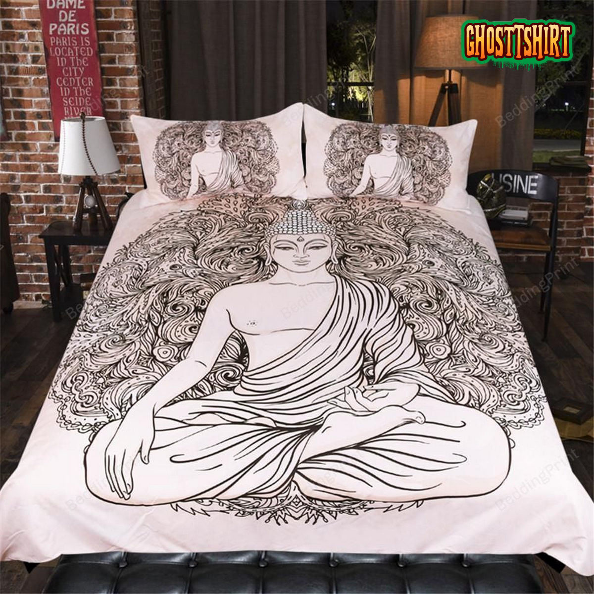 Buddha Printed Bedding Set