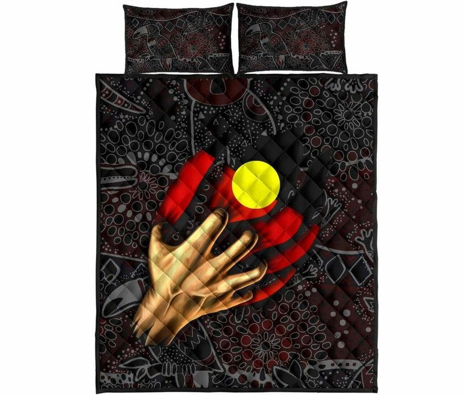 Aboriginal Flag Blood In Me Aboriginal Art Quilt Bedding Set