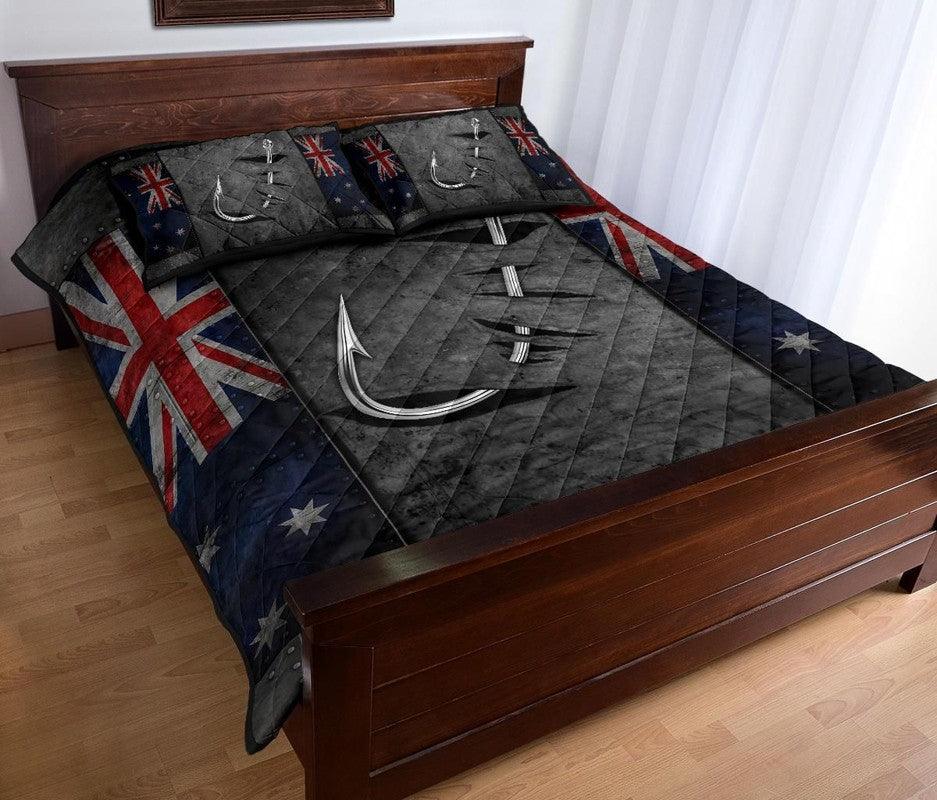 Australian Fishing Flag 3-pc Quilt Bedding Set And Merchize Covers