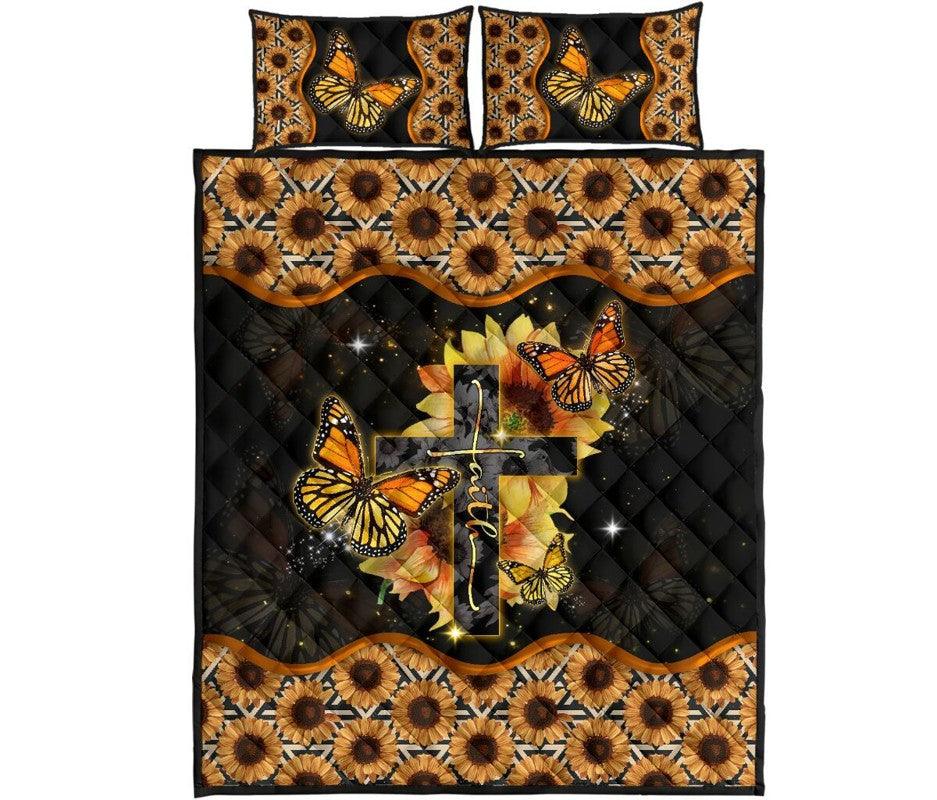 Butterfly – 3-pc Quilt Bedding Set Vintage