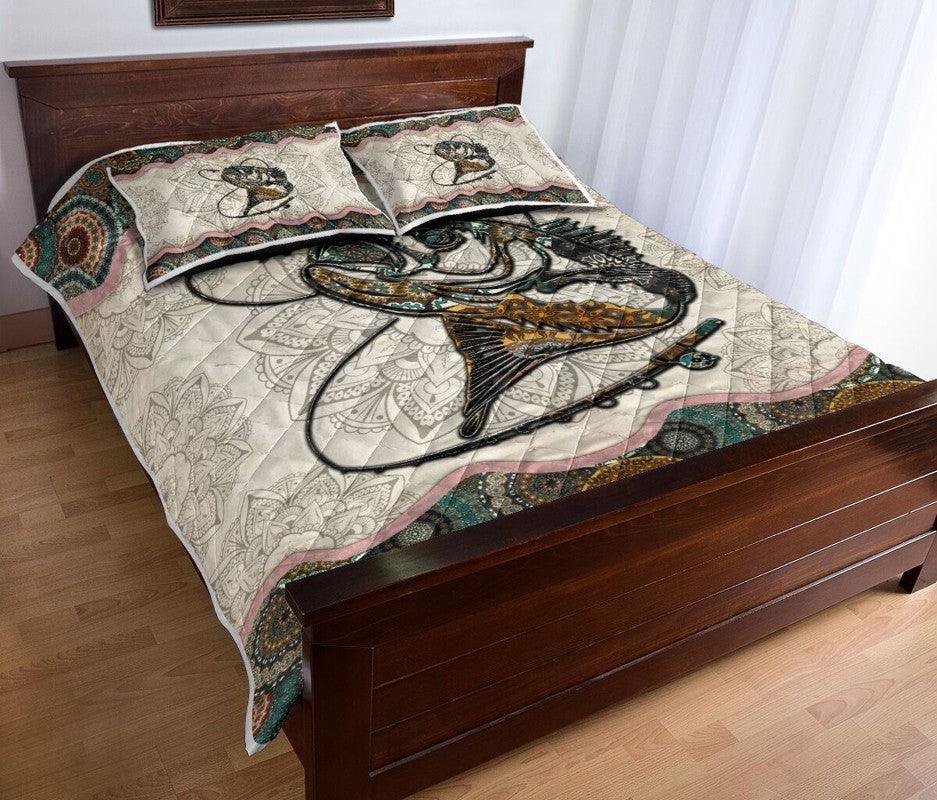 Fishing 3-pc Quilt Bedding Set