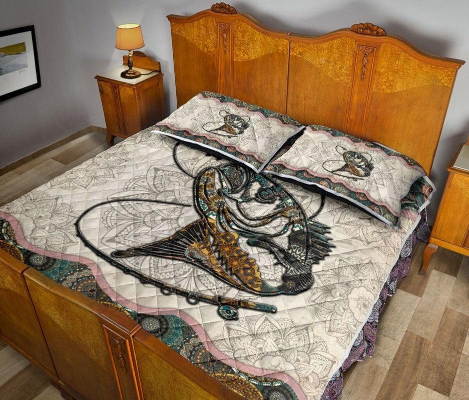 Fishing 3-pc Quilt Bedding Set