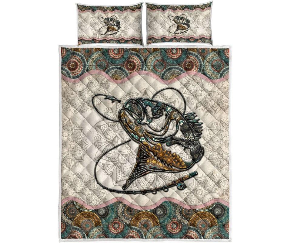 Fishing 3-pc Quilt Bedding Set