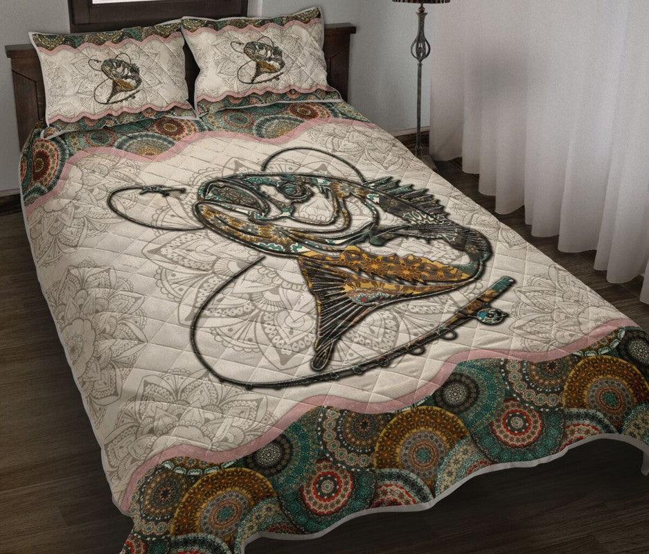 Fishing 3-pc Quilt Bedding Set