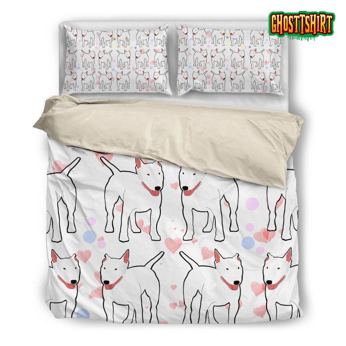 Bull Terrier Bed Sheets Duvet Cover Bedding Set
