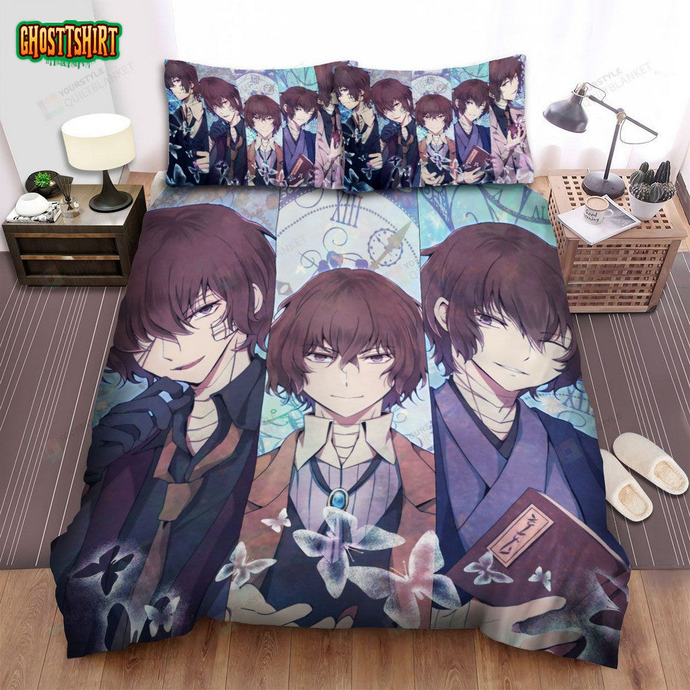Bungou Stray Dogs Anime Boys Bed Sheets Spread Comforter Duvet Cover Bedding Set