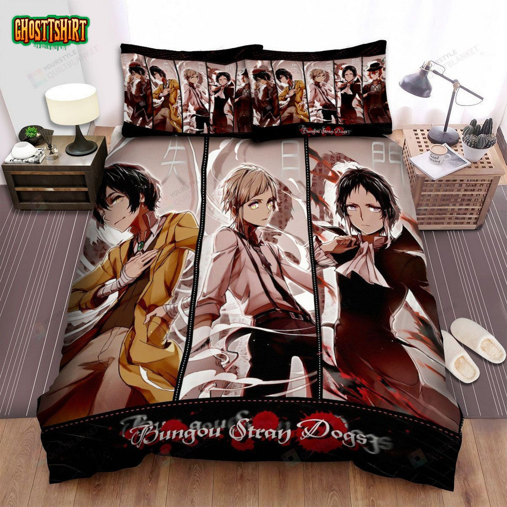 Bungou Stray Dogs Detective Anime Manga Bed Sheets Spread Comforter Duvet Cover Bedding Set
