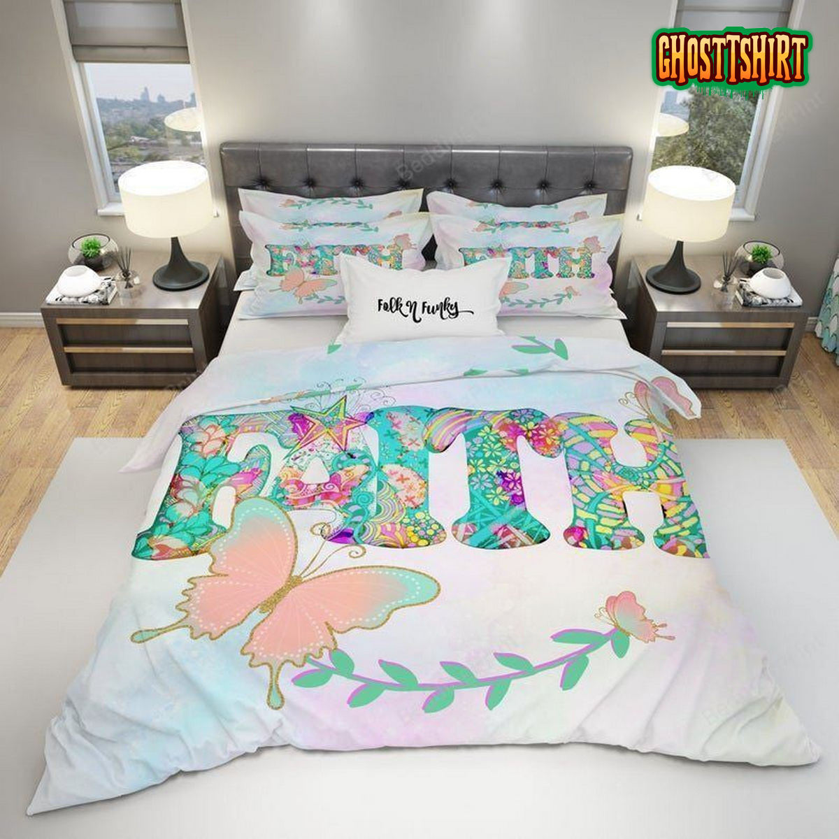 Butterfly Faith Bed Sheets Duvet Cover Bedding Set