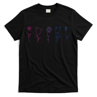 Bisexual Wildflower Bi Pride Bi Pride Bisexual Pride T-Shirt