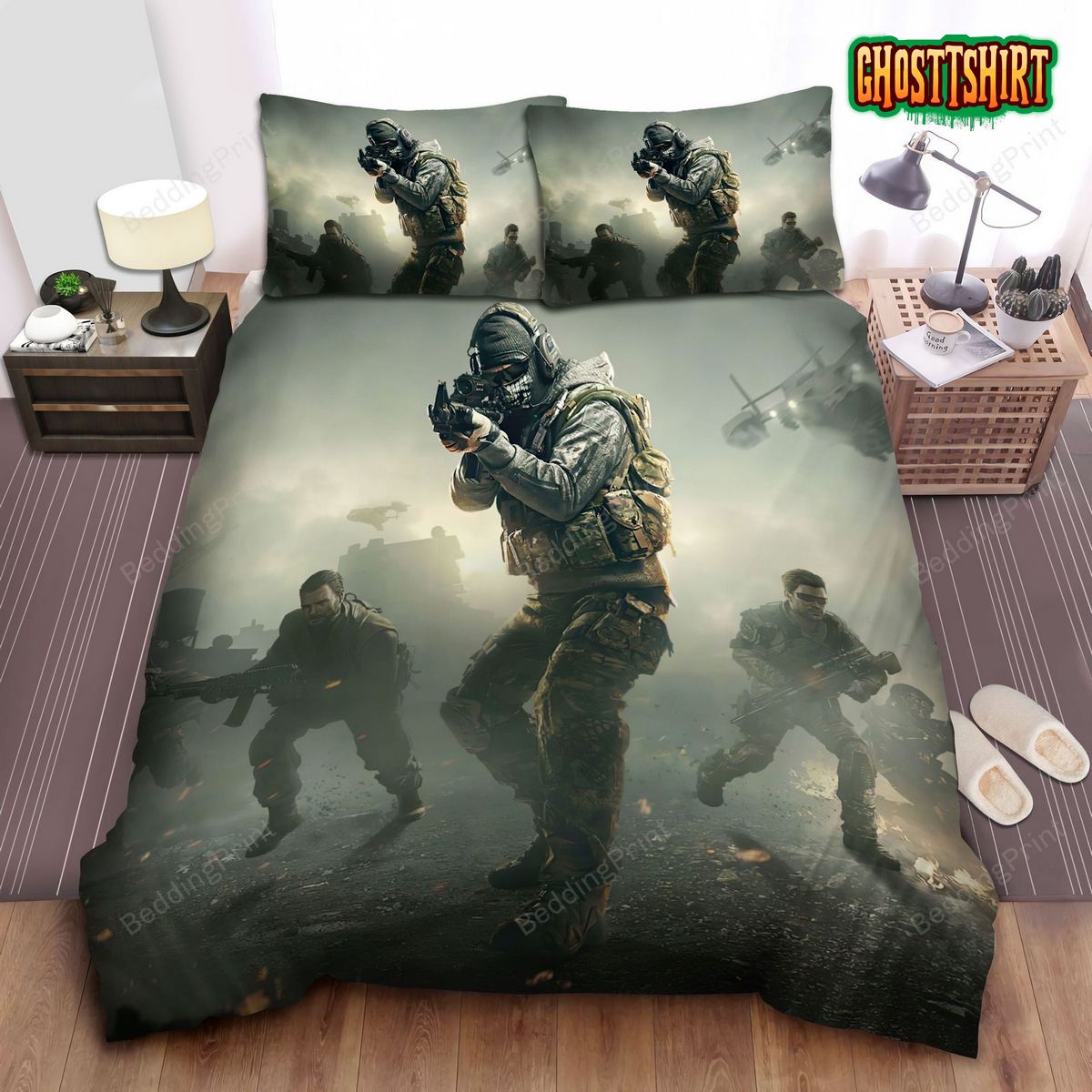 Call Of Duty, Mobile Game Characters Bed Sheets Duvet Cover Bedding Set