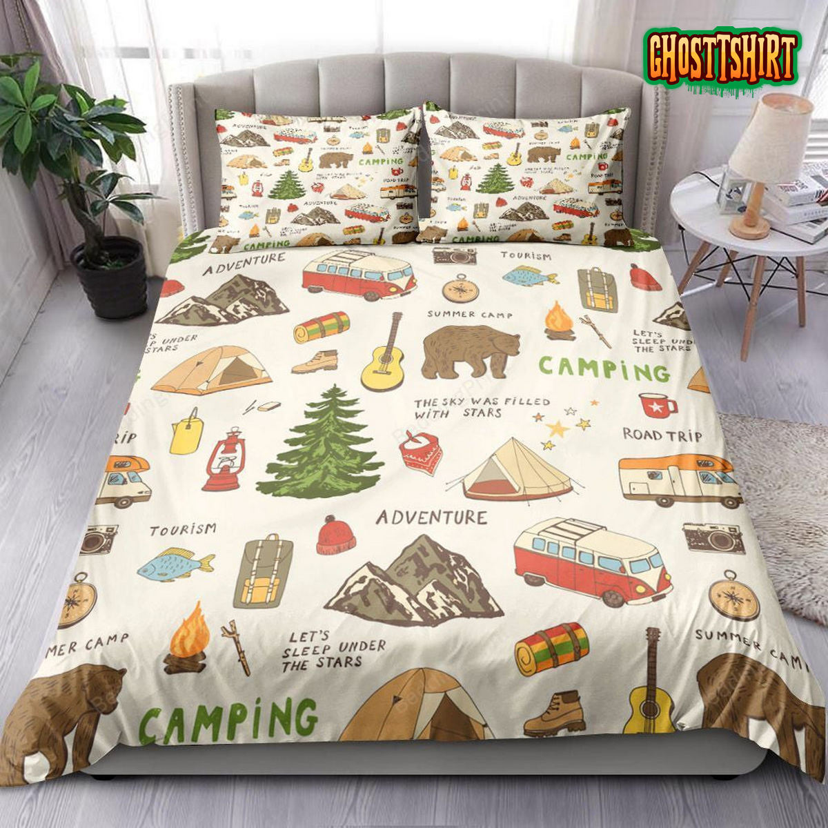 Camping Bear Bedding Set