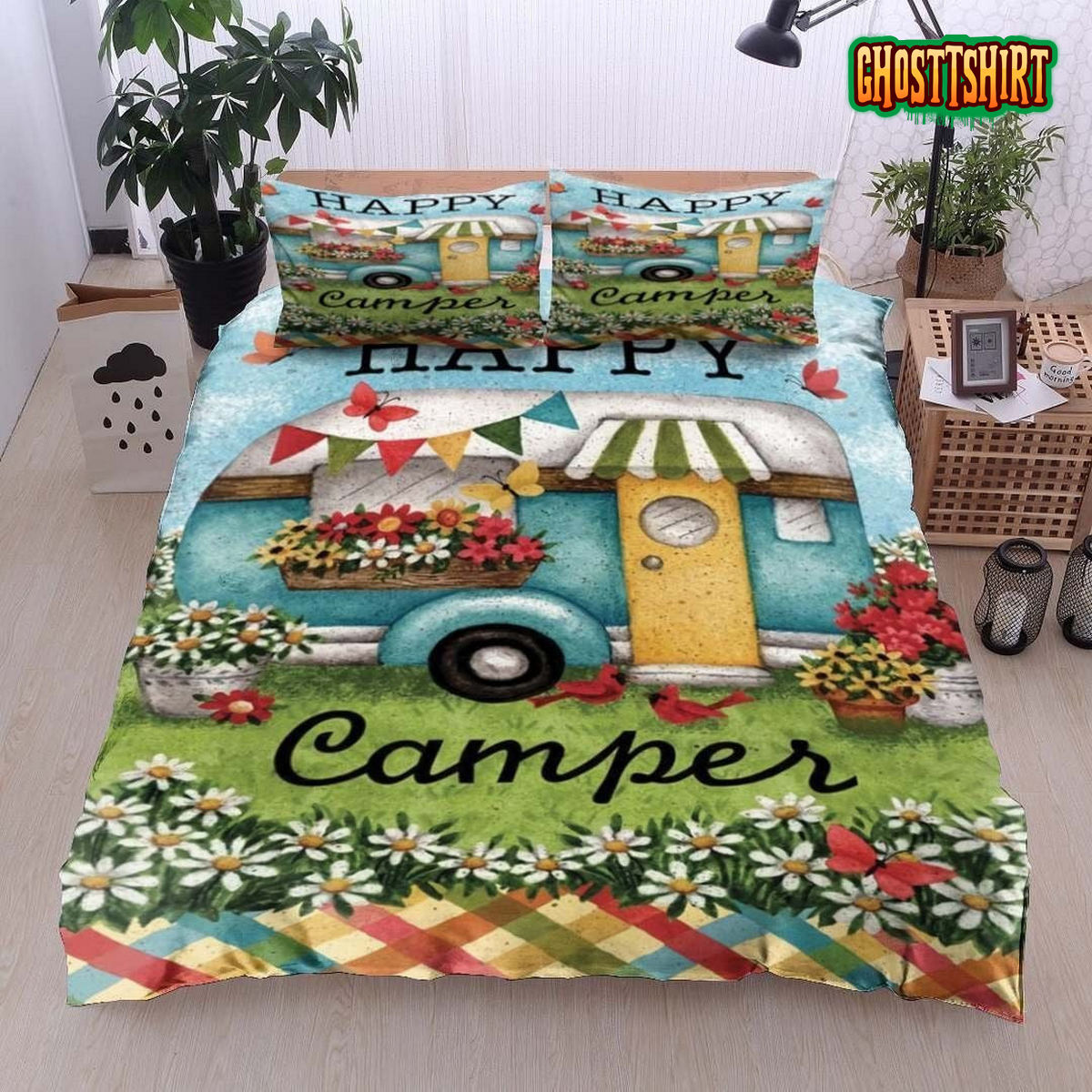 Camping Happy Camper Van Bedding Set