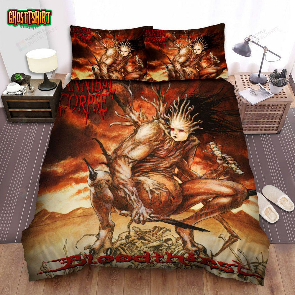Cannibal Corpse Bloodthirst Album Art Cover Bed Sheets Spread Comforter Duvet Cover Bedding Set