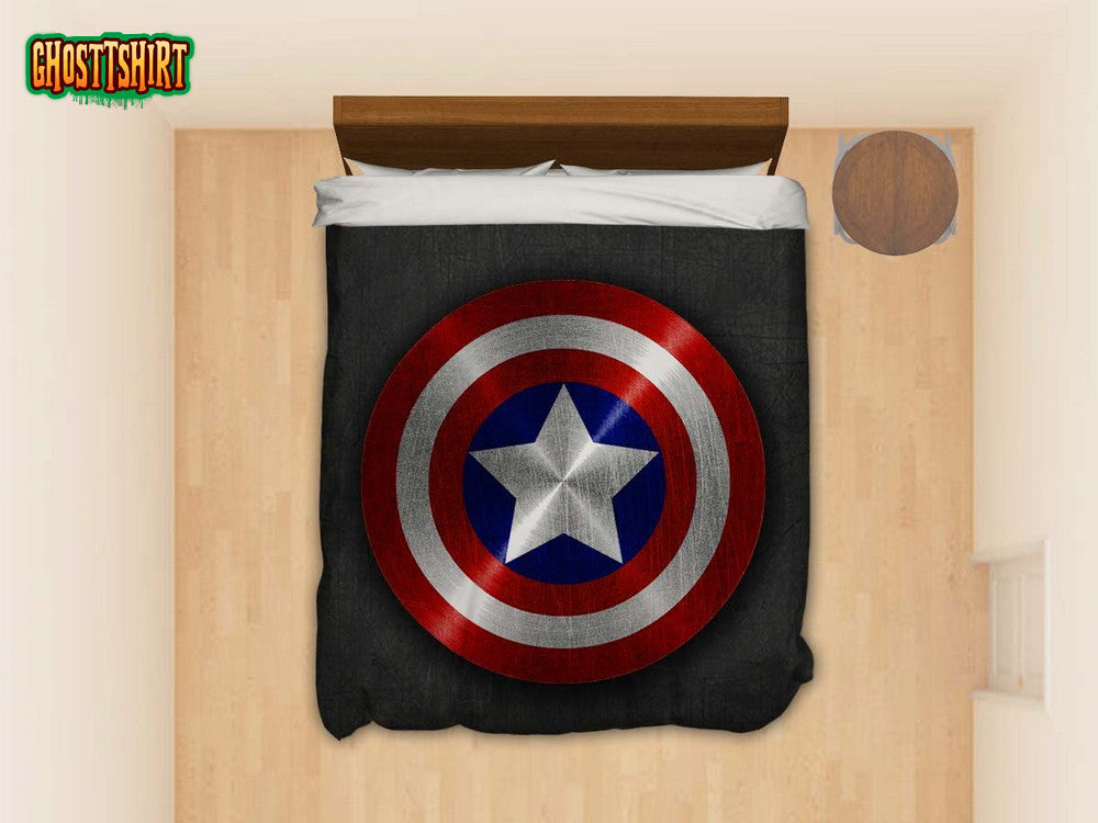 Captain America Avengers Shield Custom Bedding Set