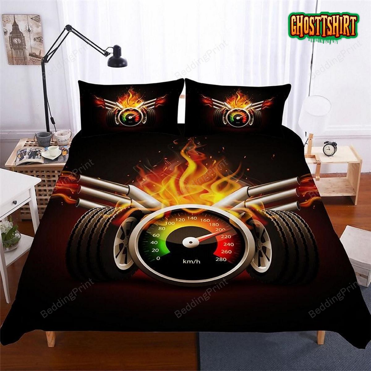 Car Racing 3D Duvet Cover Bedding Set
