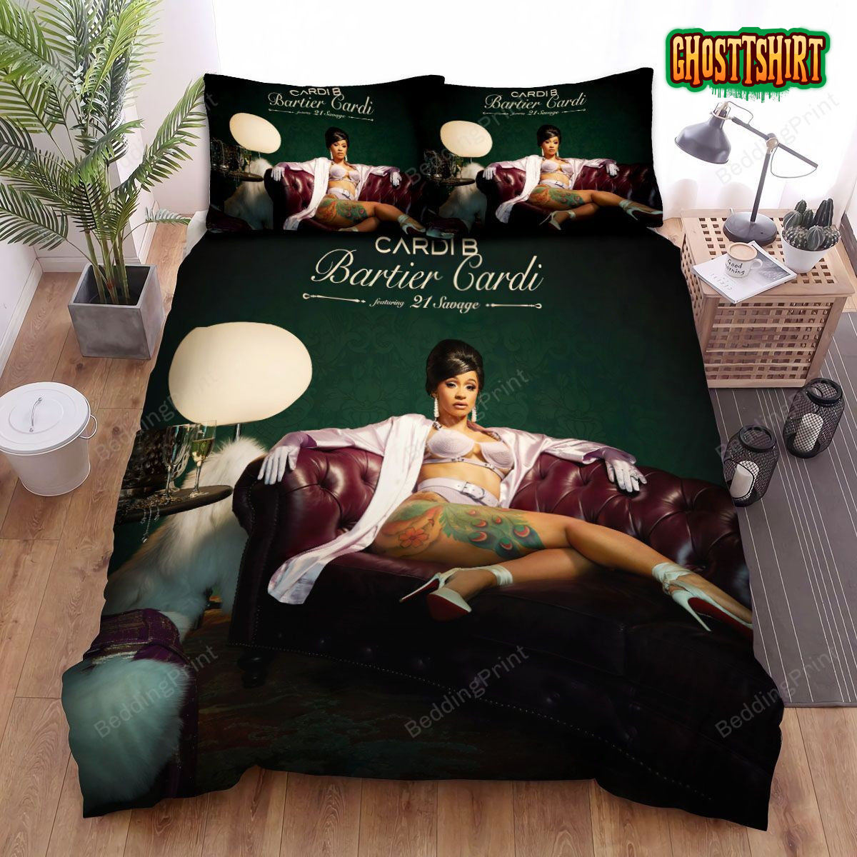 Cardi B Bartier Cardi Feat 21 Savage Bed Sheets Duvet Cover Bedding Set
