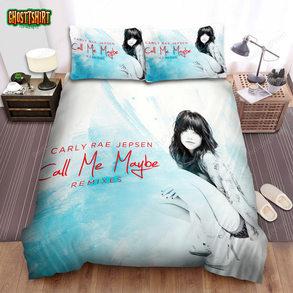 Carly Rae Jepsen Call Me Maybe Remixes Album Cover Bed Sheets Duvet Cover Bedding Set