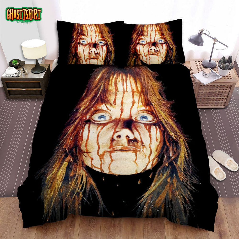 Carrie (1976) Movie Poster Artwork 2 Bed Sheets Spread Comforter Duvet Cover Bedding Set