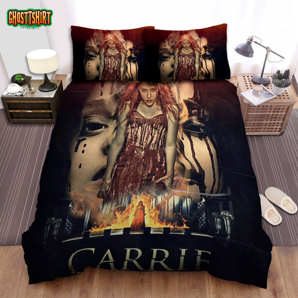 Carrie (2013) Movie Poster Artwork Ver 2 Bed Sheets Spread Comforter Duvet Cover Bedding Set