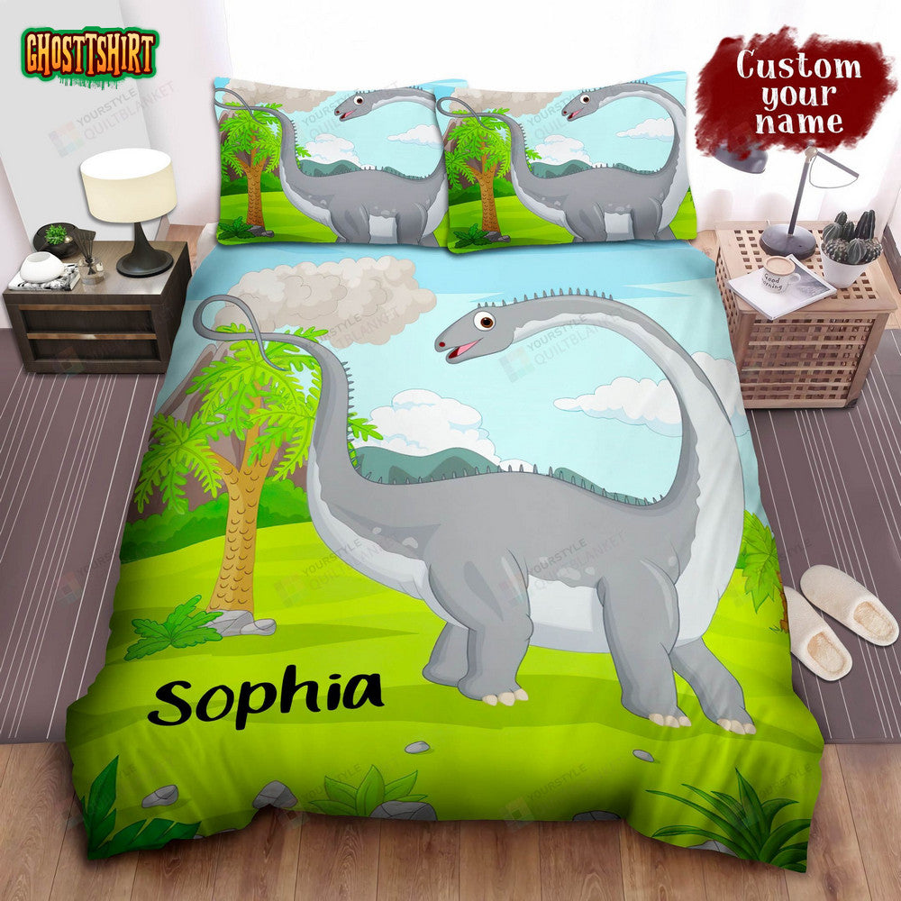 Cartoon Dinosaur Bed Sheets Spread Comforter Duvet Cover Bedding Set