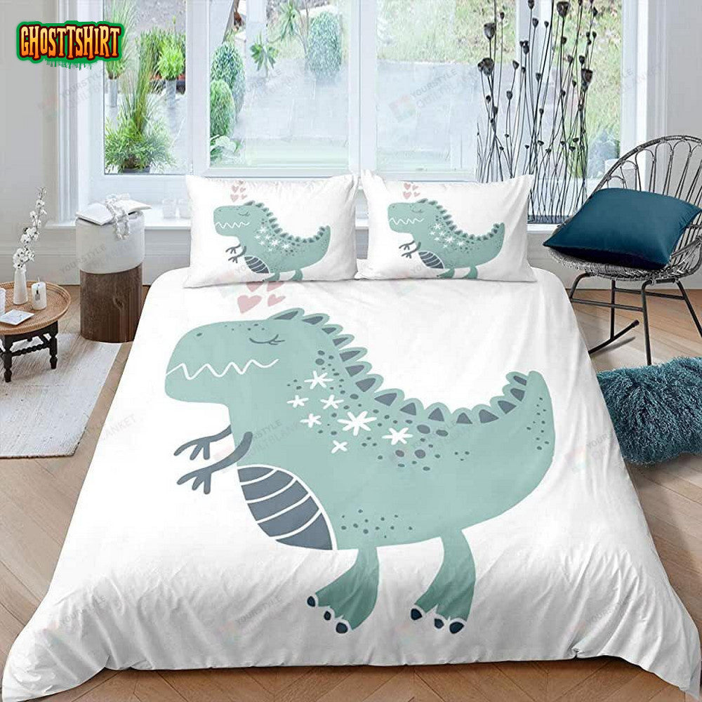 Cartoon Dinosaur Cute Bed Sheets Duvet Cover Bedding Set