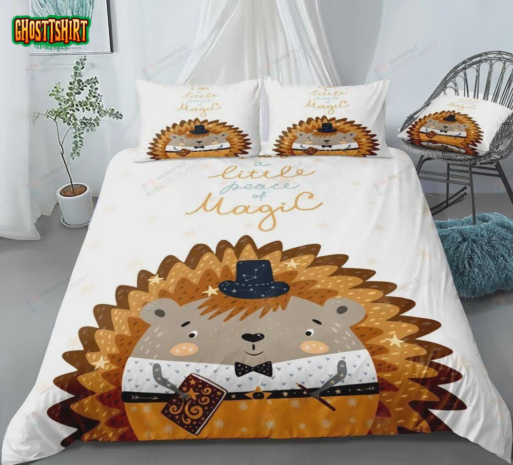 Cartoon Hedgehog Cotton Bed Sheets Spread Comforter Duvet Cover Bedding Set