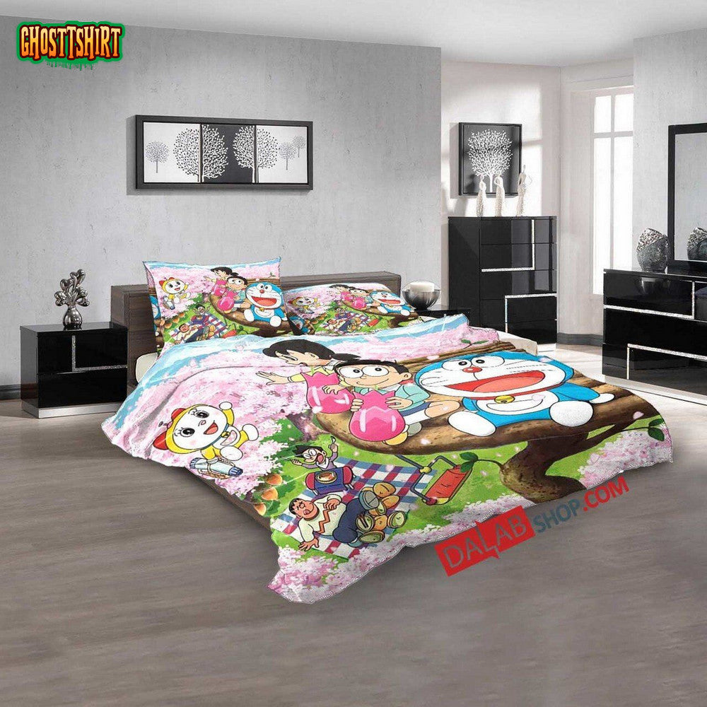 Cartoon Movies Doraemon V 3D Duvet Cover Bedroom Sets Bedding Set