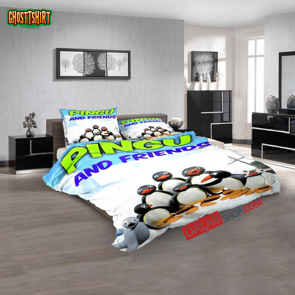 Cartoon Movies Pingu D 3D Duvet Cover Bedroom Sets Bedding Set