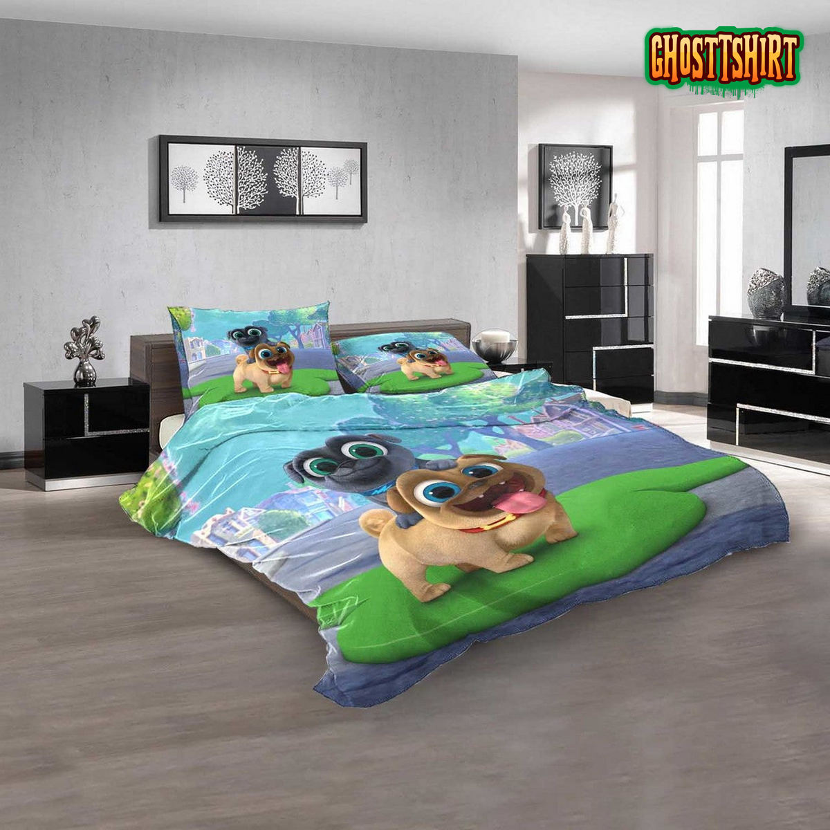 Cartoon Movies Puppy Dog Pals 3D Printed Bedding Set
