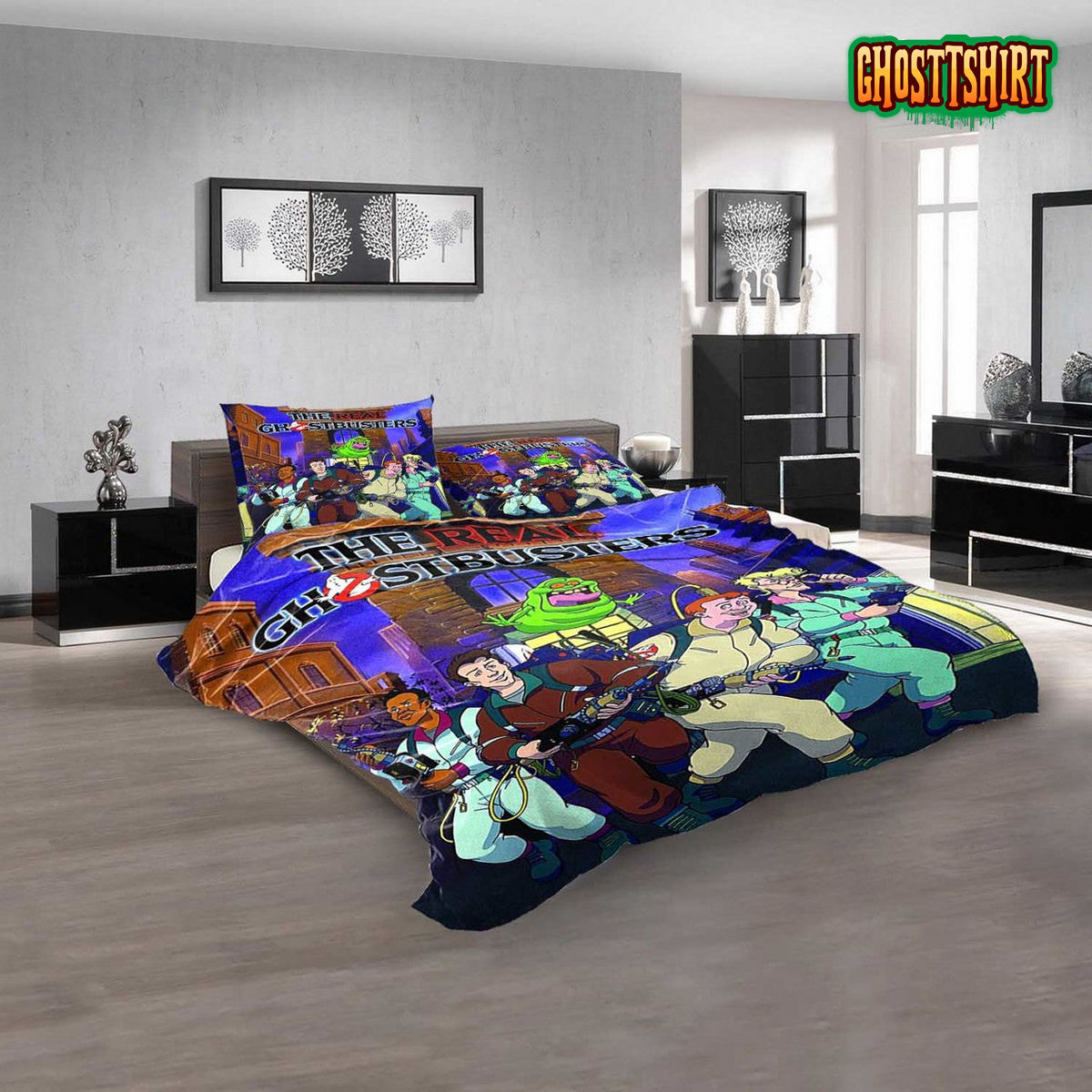 Cartoon Movies The Real Ghostbusters 3D Bedding Set