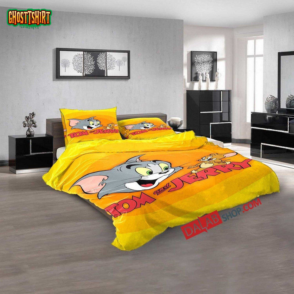 Cartoon Movies The Tom And Jerry Show D 3D Duvet Cover Bedroom Sets Bedding Set