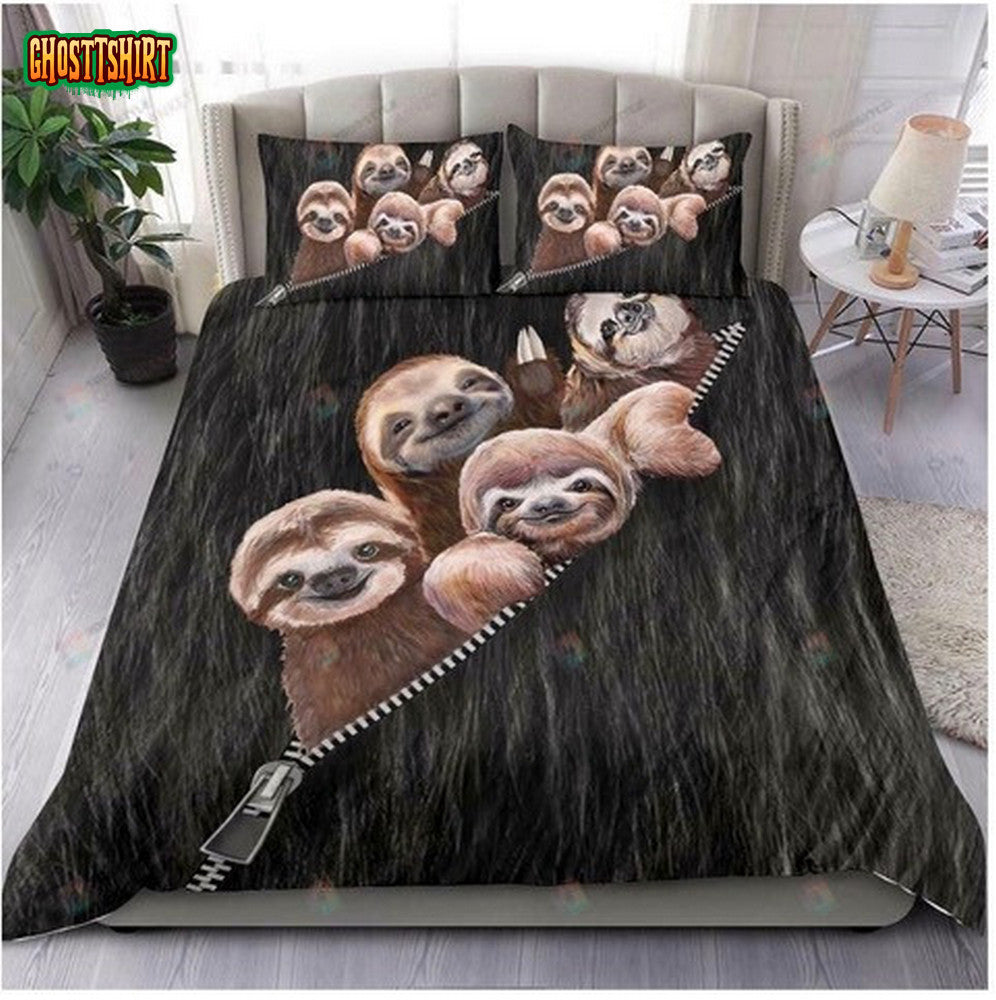 Cartoon Sloth Bed Sheets Bedspread Duvet Cover Bedding Set