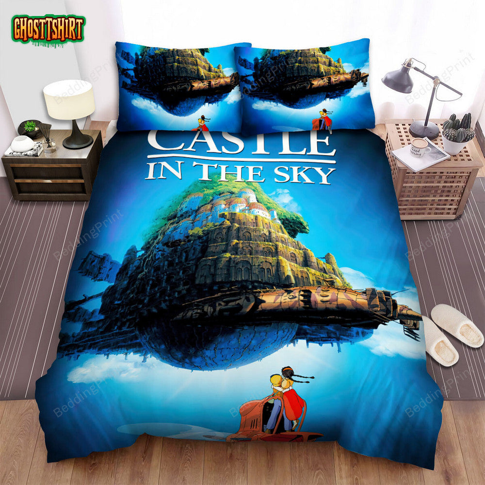 Castle In The Sky (1986) Movie Poster 2 Bed Sheets Duvet Cover Bedding Set